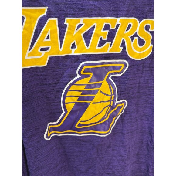 Los Angeles Lakers Purple T-Shirt Mens L NBA Team Logo Graphic Tee Cotton - Picture 3 of 6
